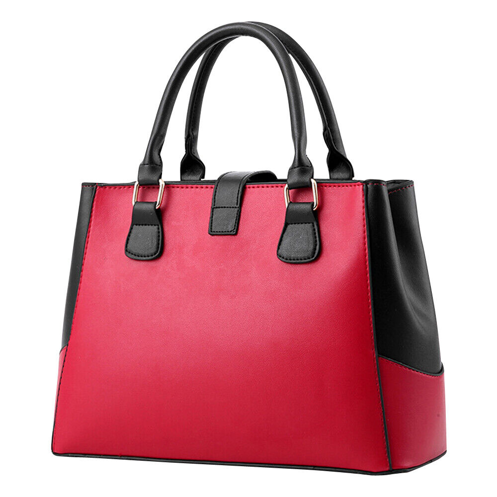 Women PU Leather Handbag Top Handle Tote Crossbody Shoulder Bag Satchel Purse 24Hr Smart